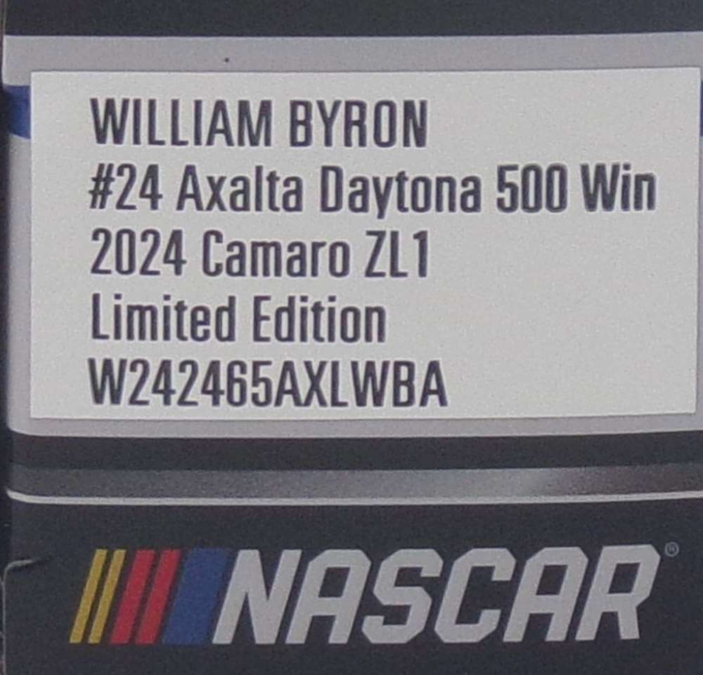 William Byron 2024 Axalta / Daytona 500 Race Win 1:64 Scale Diecast ARC DIECAST