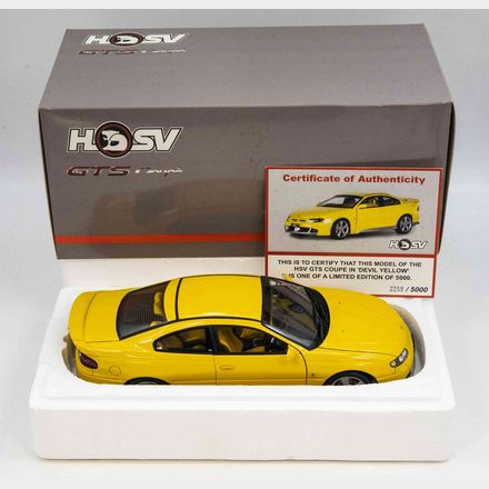 HSV GTS COUPE - DEVIL YELLOW - 1:18 SCALE DIECAST MODEL - AUTOart