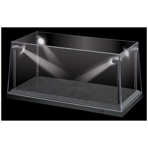 Black LED Display Case With Lights - 1:18 Scale