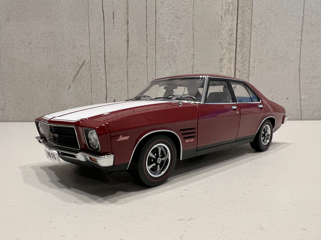 HOLDEN HQ GTS MONARO - BURGUNY SEDAN - 1:18 DIECAST MODEL