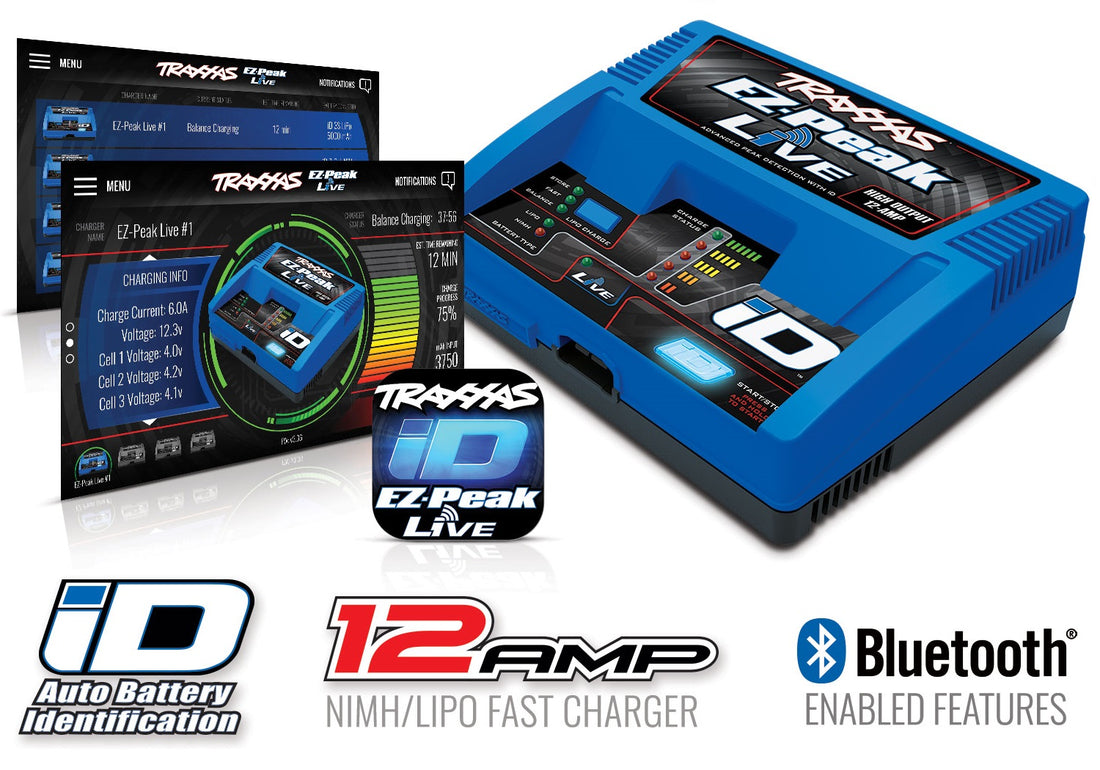 TRAXXAS - CHARGER EZ PEAK LIVE 100W NIMH/LIPO LIVE 4s 12-AMP MULTI-CHEMISTRY