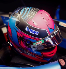 *PRE-ORDER* BWT Alpine F1 Team Esteban Ocon - Miami GP 2023 - 1:5 Scale Mini Helmet