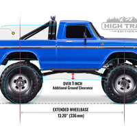 TRAXXAS TRX-4 HIGH TRAIL EDITION WITH 1979 FORD F-150 TRUCK BODY 1/10 SCALE 4WD