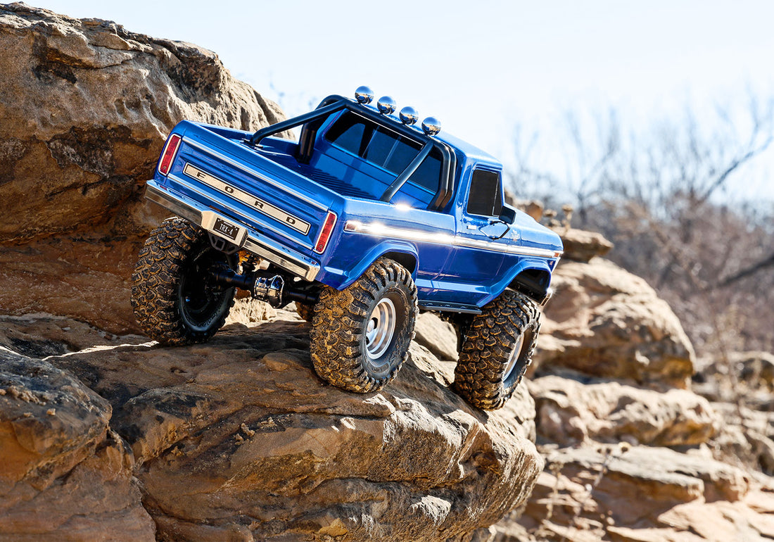 TRAXXAS TRX-4 HIGH TRAIL EDITION WITH 1979 FORD F-150 TRUCK BODY 1/10 SCALE 4WD