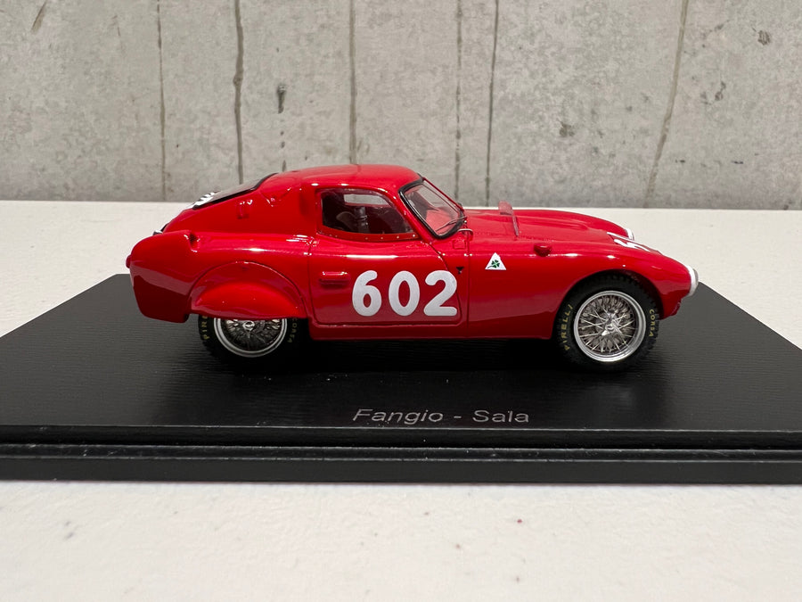 Alfa Romeo 6C 3000CM No.602 2nd Mille Miglia 1953 - J. M. Fangio - G. Sala - 1:43 Scale Resin Model Car - Spark