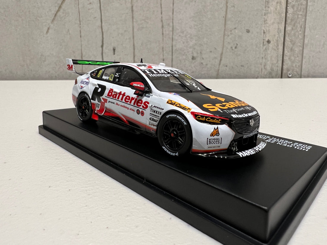 HOLDEN ZB COMMODORE - BJR - ANDRE HEIMGARTNER #8 R&J Batteries/Scandia - Bunnings Trade Perth Supernight Race 11 3RD PLACE - 1:43 Scale Diecast Model Car - BIANTE