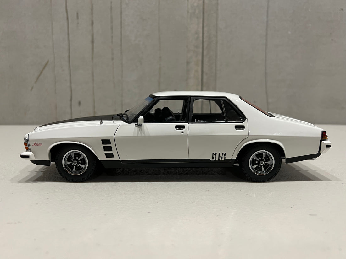 HOLDEN HX MONARO GTS SEDAN – COTILLION WHITE - 1:18 DIECAST MODEL