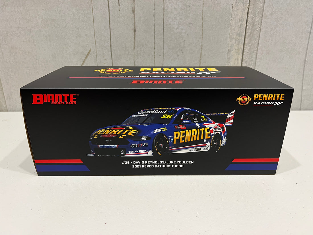 FORD GT MUSTANG - PENRITE RACING - REYNOLDS/YOULDEN #26 - REPCO Bathurst 1000 - 1:18 Scale Diecast Model Car - BIANTE