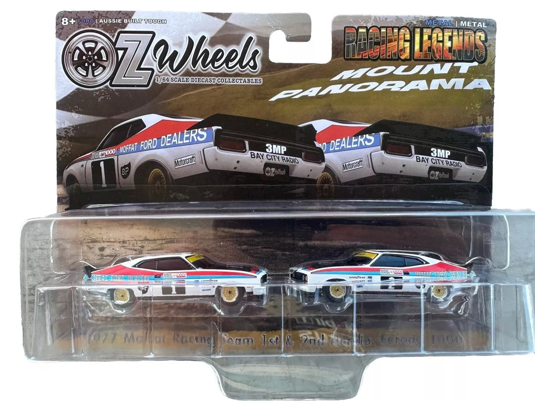 OZ WHEELS - 1977 MOFFAT RACING TEAM 1ST & 2ND HARDIE - FERODO BATHURST - 1:64 SCALE TWIN SET - SERIES 2 - DDA