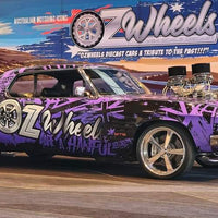 OZ WHEELS - HANDFUL - PURPLE OZ WHEELS LIVERY - BLOWN HOLDEN HQ MONARO COUPE - 1:64 SCALE DIECAST MODEL - SERIES 2- DDA