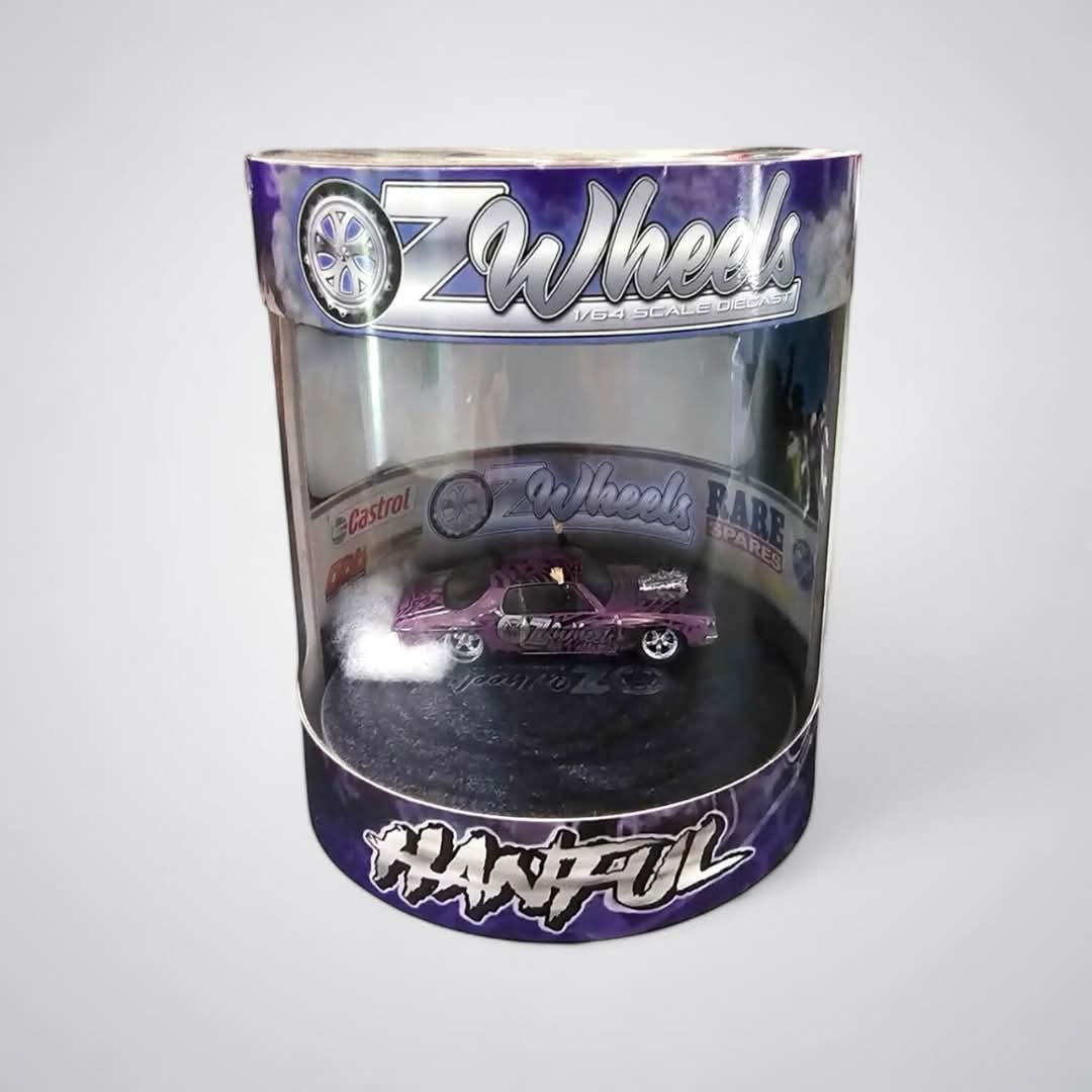 OZ WHEELS - HANDFUL - PURPLE OZ WHEELS LIVERY - BLOWN HOLDEN HQ MONARO COUPE - SUPER CHASE SUMMERNATS EDITION - 1:64 SCALE DIECAST MODEL - SERIES 2- DDA