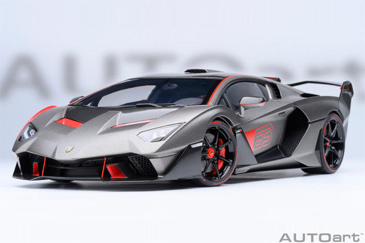 *PRE-ORDER* LAMBORGHINI SC18 ALSTON (GRIGIO DAYTONA / RED ACCENTS) - 1:18 SCALE MODEL