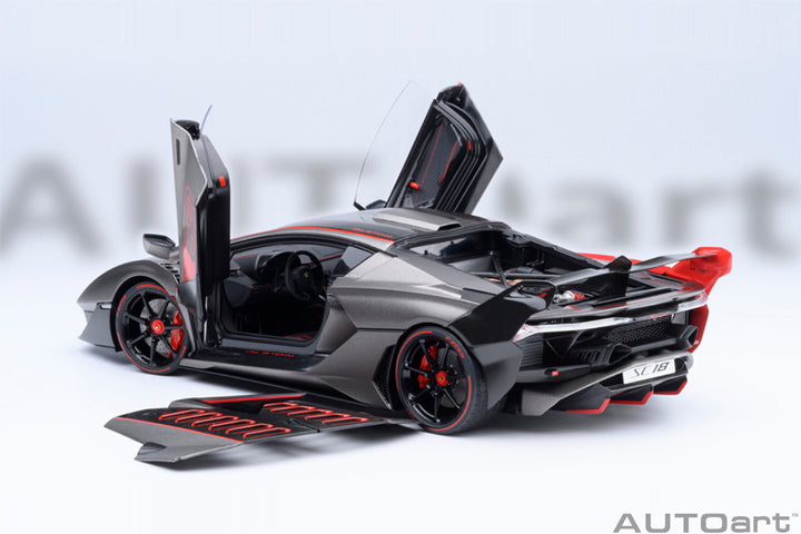 *PRE-ORDER* LAMBORGHINI SC18 ALSTON (GRIGIO DAYTONA / RED ACCENTS) - 1:18 SCALE MODEL