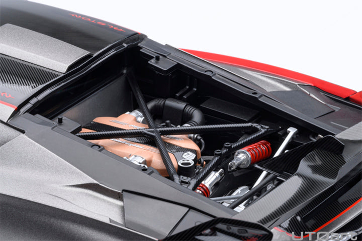 *PRE-ORDER* LAMBORGHINI SC18 ALSTON (GRIGIO DAYTONA / RED ACCENTS) - 1:18 SCALE MODEL