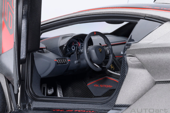 *PRE-ORDER* LAMBORGHINI SC18 ALSTON (GRIGIO DAYTONA / RED ACCENTS) - 1:18 SCALE MODEL