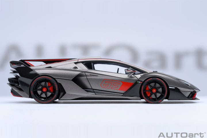 *PRE-ORDER* LAMBORGHINI SC18 ALSTON (GRIGIO DAYTONA / RED ACCENTS) - 1:18 SCALE MODEL