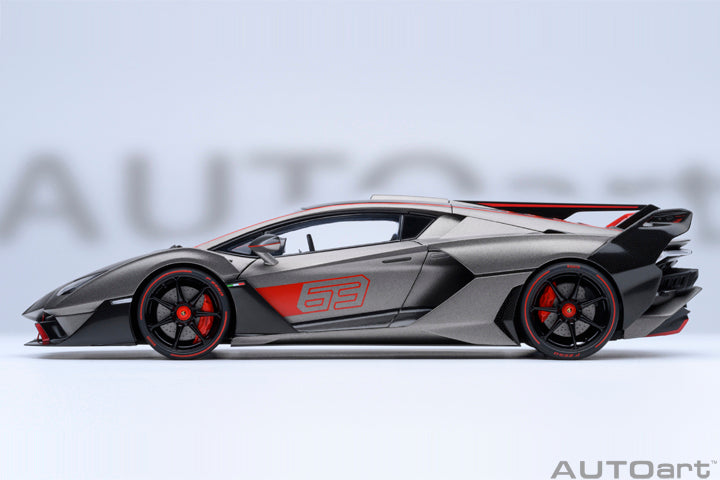*PRE-ORDER* LAMBORGHINI SC18 ALSTON (GRIGIO DAYTONA / RED ACCENTS) - 1:18 SCALE MODEL