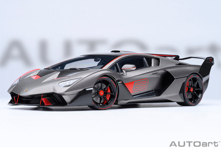 *PRE-ORDER* LAMBORGHINI SC18 ALSTON (GRIGIO DAYTONA / RED ACCENTS) - 1:18 SCALE MODEL