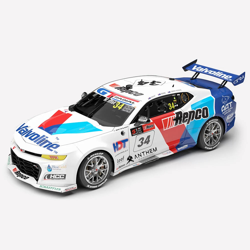 *PRE-ORDER* JAMES MOFFAT / NATHAN HERNE - TEAM VALVOLINE GRM #34 CHEVROLET CAMARO ZL1 - 2026 REPCO BATHURST 1000 WILDCARD - 1:18 SCALE DIECAST MODEL - Authentic Collectables