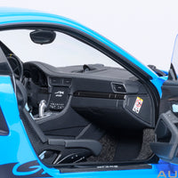 PORSCHE 911 (991.2) GT3 RS WEISSACH PACKAGE - RIVIERA BLUE - 1:18 SCALE MODEL - AUTOart