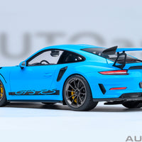 PORSCHE 911 (991.2) GT3 RS WEISSACH PACKAGE - RIVIERA BLUE - 1:18 SCALE MODEL - AUTOart