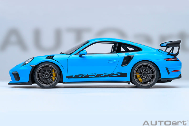 PORSCHE 911 (991.2) GT3 RS WEISSACH PACKAGE - RIVIERA BLUE - 1:18 SCALE MODEL - AUTOart
