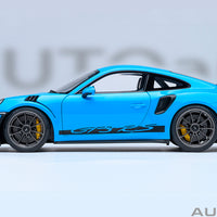 PORSCHE 911 (991.2) GT3 RS WEISSACH PACKAGE - RIVIERA BLUE - 1:18 SCALE MODEL - AUTOart