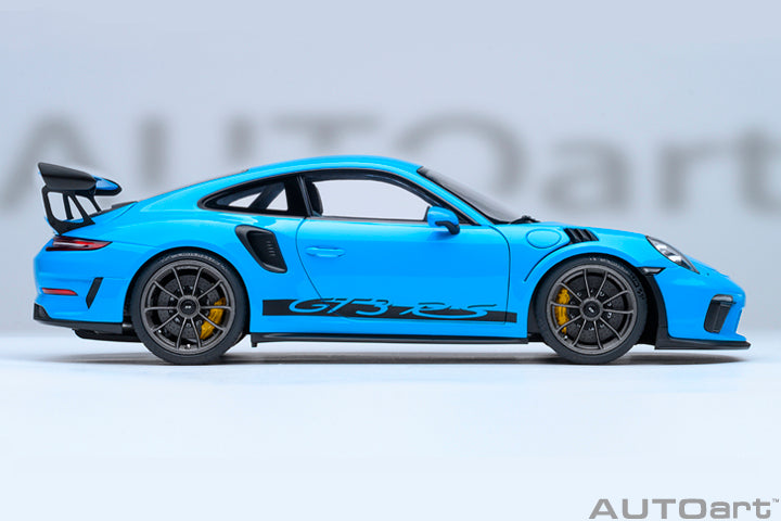 PORSCHE 911 (991.2) GT3 RS WEISSACH PACKAGE - RIVIERA BLUE - 1:18 SCALE MODEL - AUTOart