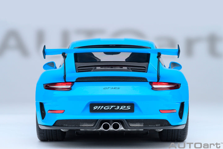 PORSCHE 911 (991.2) GT3 RS WEISSACH PACKAGE - RIVIERA BLUE - 1:18 SCALE MODEL - AUTOart