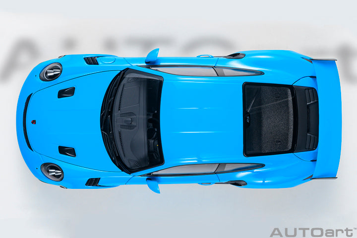 PORSCHE 911 (991.2) GT3 RS WEISSACH PACKAGE - RIVIERA BLUE - 1:18 SCALE MODEL - AUTOart