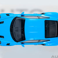 PORSCHE 911 (991.2) GT3 RS WEISSACH PACKAGE - RIVIERA BLUE - 1:18 SCALE MODEL - AUTOart
