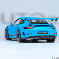 PORSCHE 911 (991.2) GT3 RS WEISSACH PACKAGE - RIVIERA BLUE - 1:18 SCALE MODEL - AUTOart
