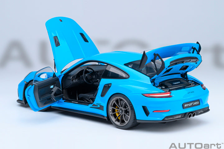 PORSCHE 911 (991.2) GT3 RS WEISSACH PACKAGE - RIVIERA BLUE - 1:18 SCALE MODEL - AUTOart
