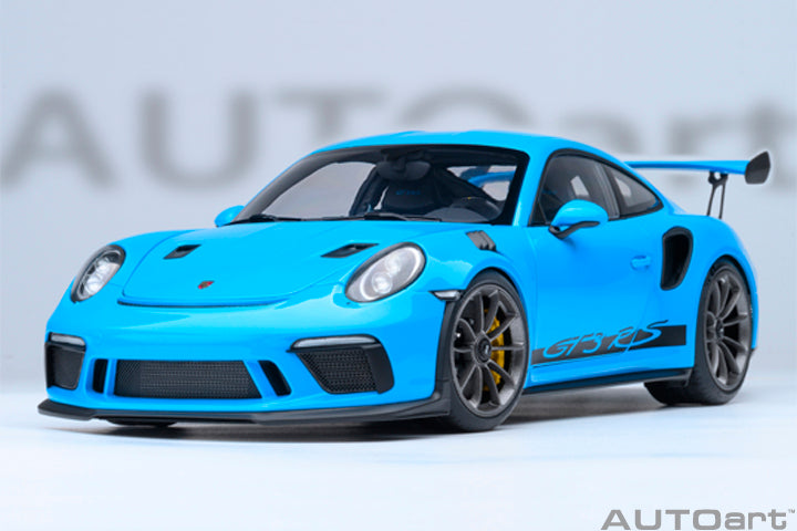 PORSCHE 911 (991.2) GT3 RS WEISSACH PACKAGE - RIVIERA BLUE - 1:18 SCALE MODEL - AUTOart