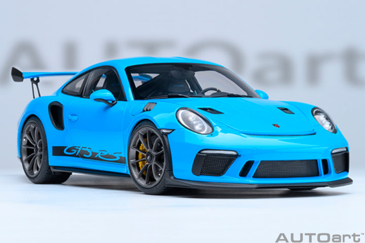 PORSCHE 911 (991.2) GT3 RS WEISSACH PACKAGE - RIVIERA BLUE - 1:18 SCALE MODEL - AUTOart
