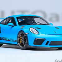 PORSCHE 911 (991.2) GT3 RS WEISSACH PACKAGE - RIVIERA BLUE - 1:18 SCALE MODEL - AUTOart