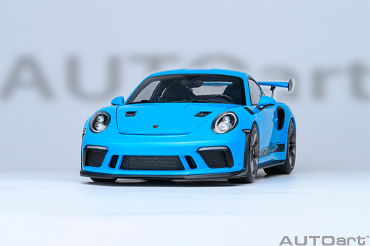 PORSCHE 911 (991.2) GT3 RS WEISSACH PACKAGE - RIVIERA BLUE - 1:18 SCALE MODEL - AUTOart