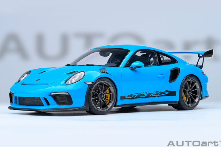 PORSCHE 911 (991.2) GT3 RS WEISSACH PACKAGE - RIVIERA BLUE - 1:18 SCALE MODEL - AUTOart