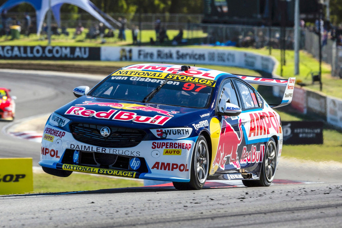 *PRE-ORDER* HOLDEN ZB COMMODORE - RED  BULL AMPOL RACING - SHANE VAN  GISBERGEN #97 - Bunnings Trade Perth  Supernight Race 10 - 600th Holden Race  Win - Winner - 1:12 Scale