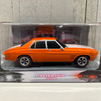 LIGHT UP HOLDEN HQ MONARO GTS 4 DOOR LIGHT UP ORANGE ZEST -1:24 SCALE