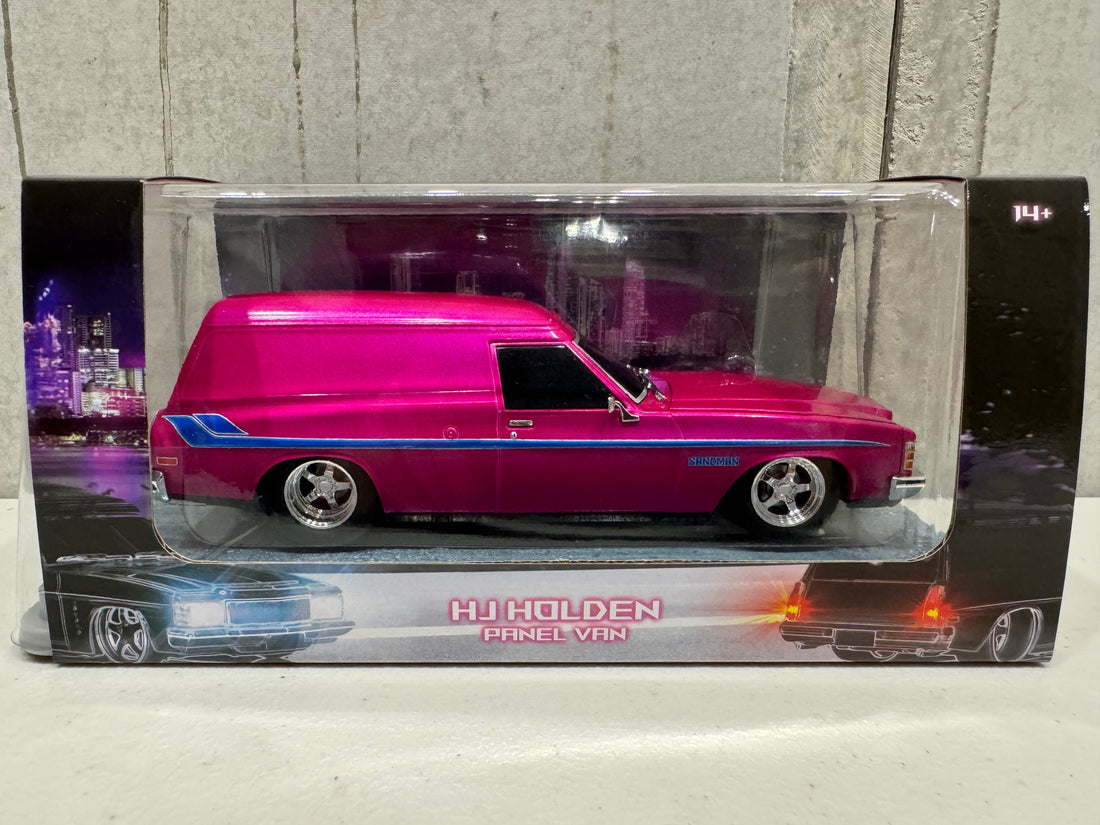 LIGHT UP HJ HOLDEN SANDMAN PANEL VAN CUSTOM BUBBLEGUM PINK - 1:24 SCALE