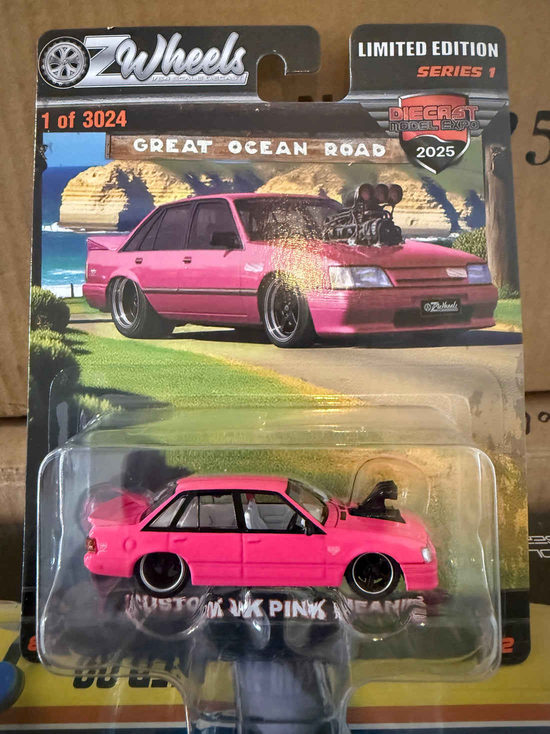 OZ WHEELS - Holden Commodore VK SS Group A, “Custom Pink meanie” - 2025 Diecast Model Expo