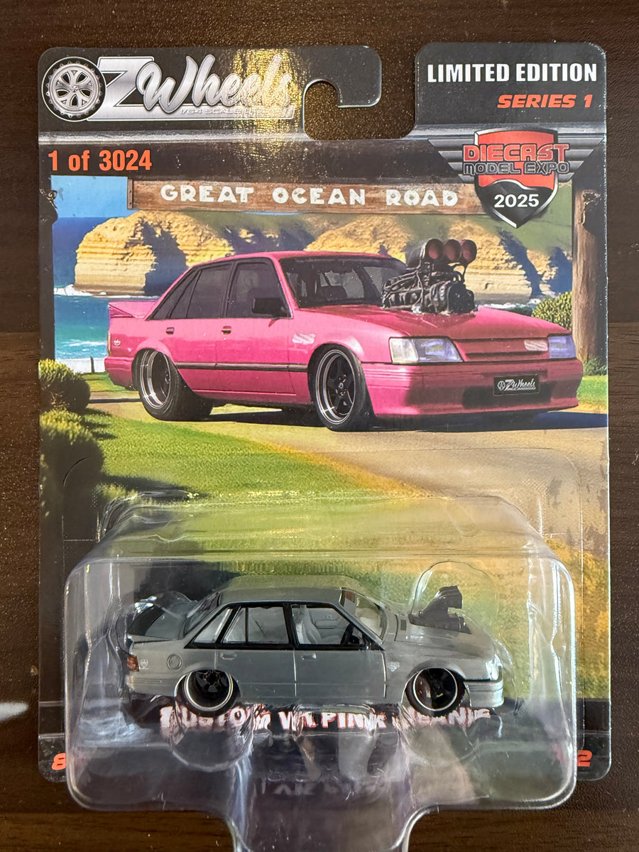 OZ WHEELS - Holden Commodore VK SS Group A, “Custom Pink meanie”  - RAW CHASE - 2025 Diecast Model Expo - 1 OF 100