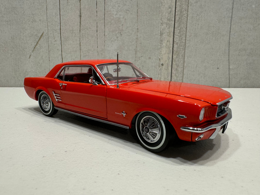 1966 Pony Mustang Signal Flare Red 1:18 Scale Diecast Model