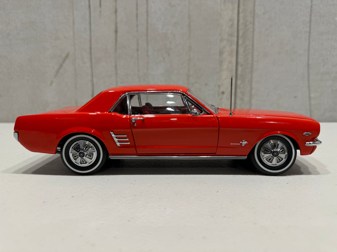 1966 Pony Mustang Signal Flare Red 1:18 Scale Diecast Model