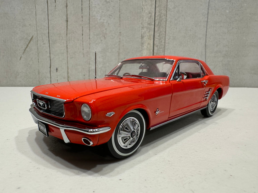 1966 Pony Mustang Signal Flare Red 1:18 Scale Diecast Model