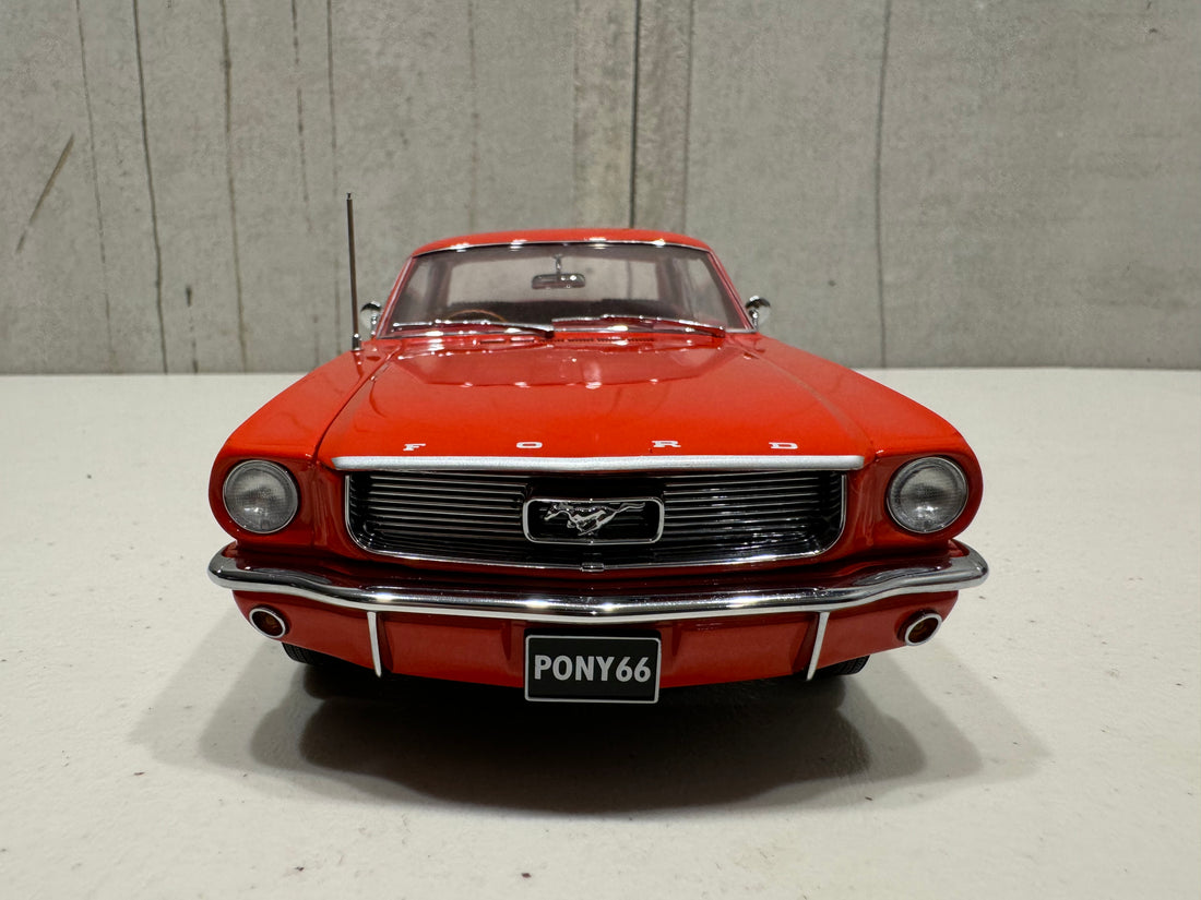 1966 Pony Mustang Signal Flare Red 1:18 Scale Diecast Model