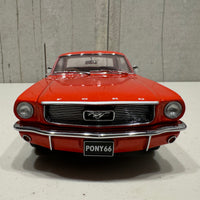 1966 Pony Mustang Signal Flare Red 1:18 Scale Diecast Model