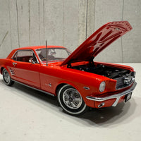 1966 Pony Mustang Signal Flare Red 1:18 Scale Diecast Model