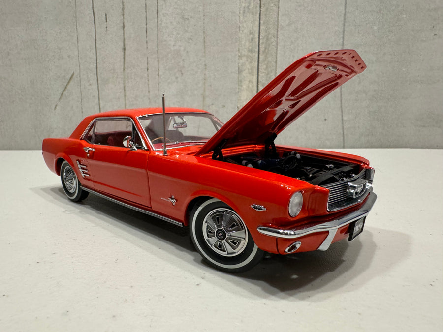 1966 Pony Mustang Signal Flare Red 1:18 Scale Diecast Model